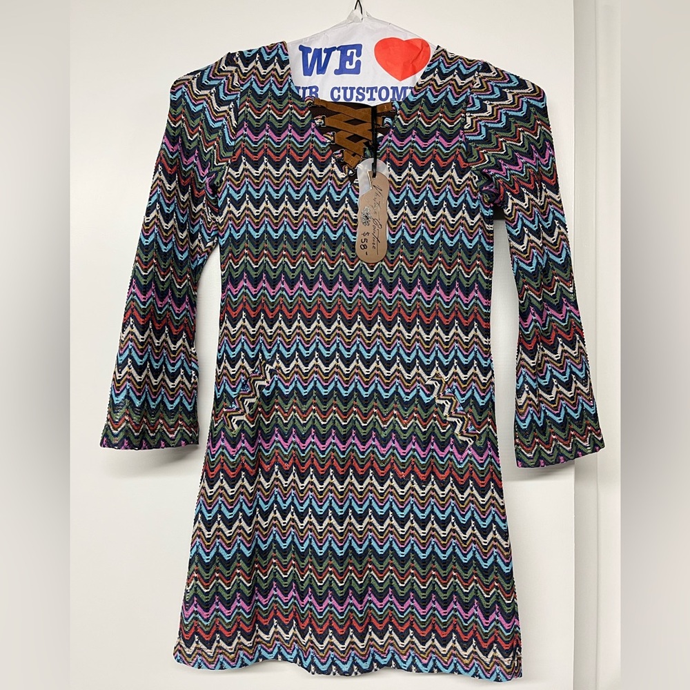 Vintage Couture Girl’s Multi Color Dress NWT